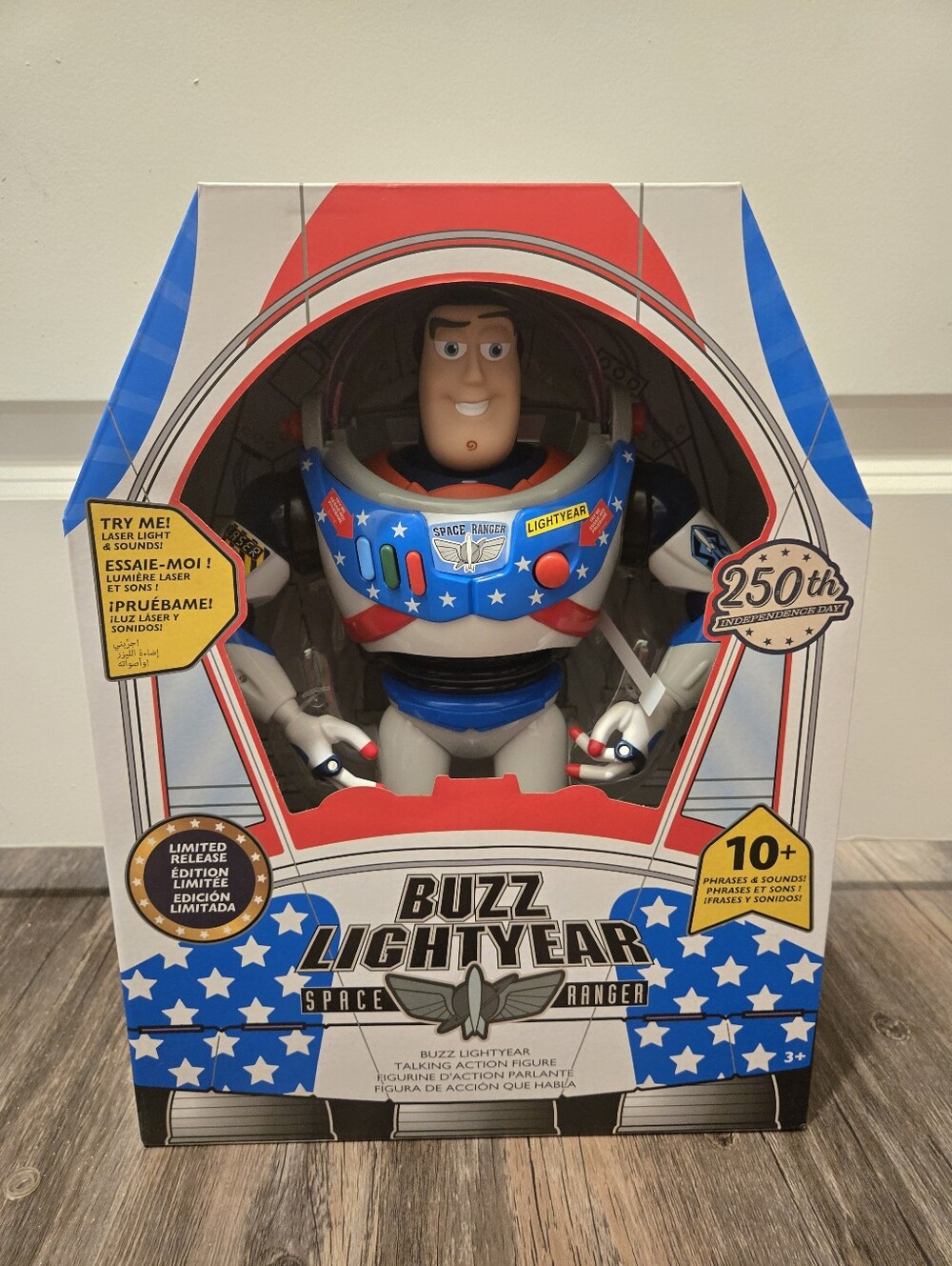 Disney Toy Story Buzz Lightyear 250th Independence Day Limited Release New